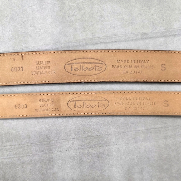 2 Talbots belts women\'s size small  1-tan 1-brown leather main image 8